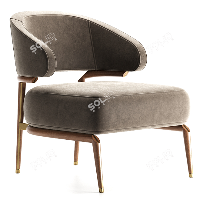 Elegant Modern ARMCHAIR Haines 3D model image 1