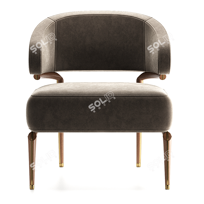 Elegant Modern ARMCHAIR Haines 3D model image 2
