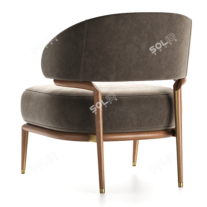 Elegant Modern ARMCHAIR Haines 3D model image 4