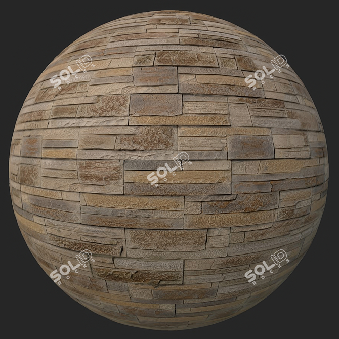 Seamless Decorative Stone Texture 3D model image 5