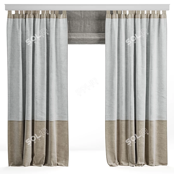 Customizable Curtain in Corona Mix 3D model image 1