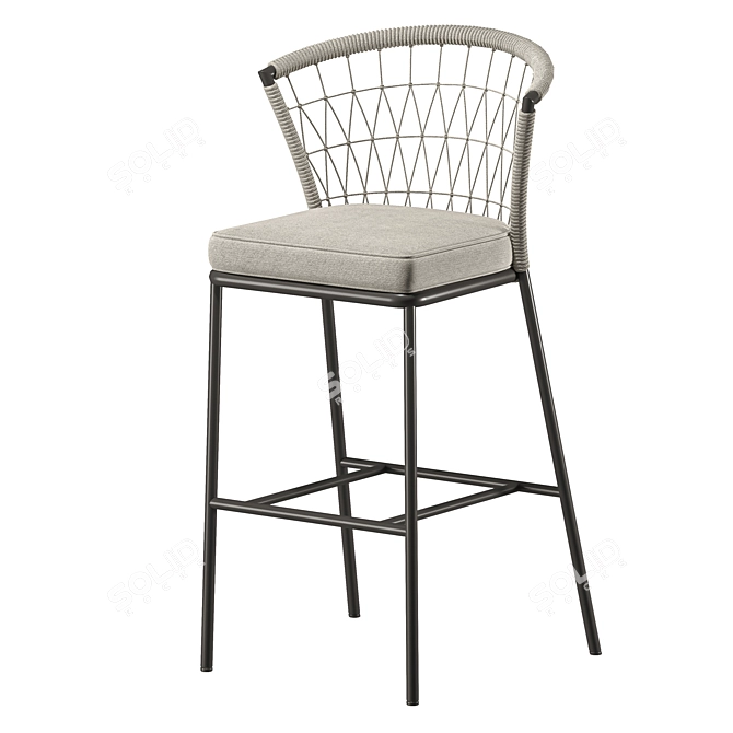 Sleek Sette Mess Bar Chair 3D model image 1