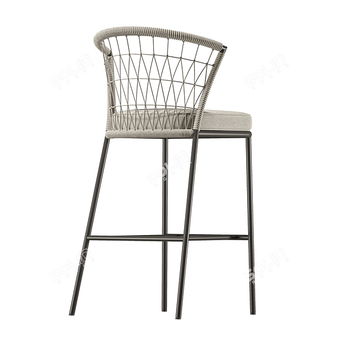 Sleek Sette Mess Bar Chair 3D model image 2