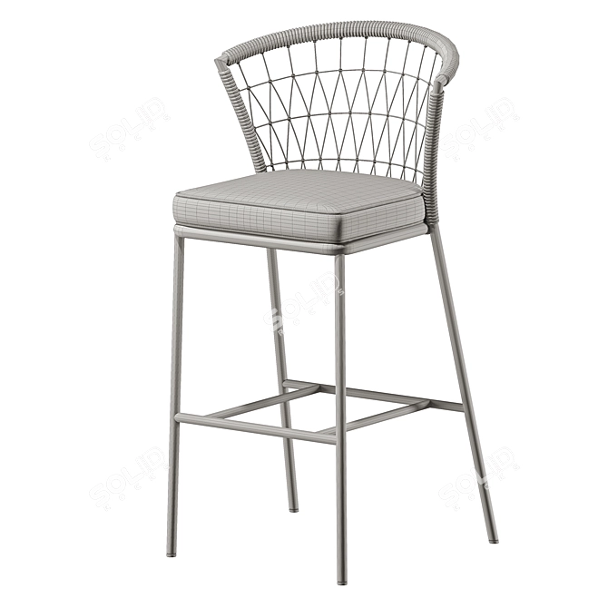 Sleek Sette Mess Bar Chair 3D model image 3