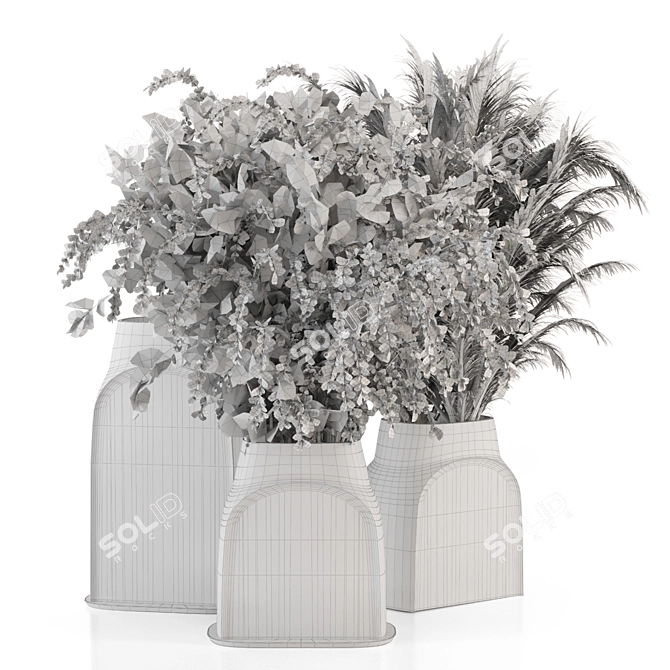 Luxury Indoor Plant Collection Set 3D model image 5