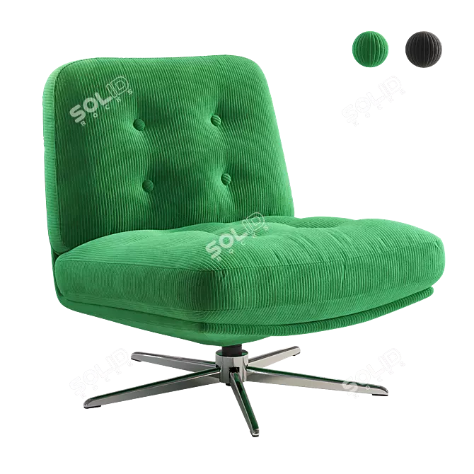 IKEA DYVLINGE Swivel Chair: Stress-Relief Comfort 3D model image 1