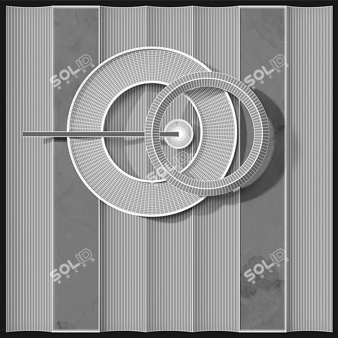 Lighted 3D Panel Wall Art 3D model image 3