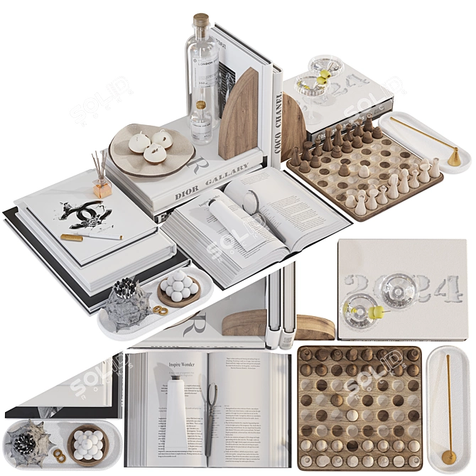 Designer 3D Decor Set Bundle 3D model image 1