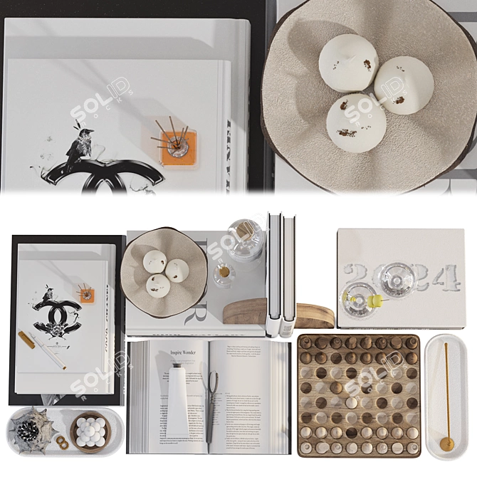 Designer 3D Decor Set Bundle 3D model image 2