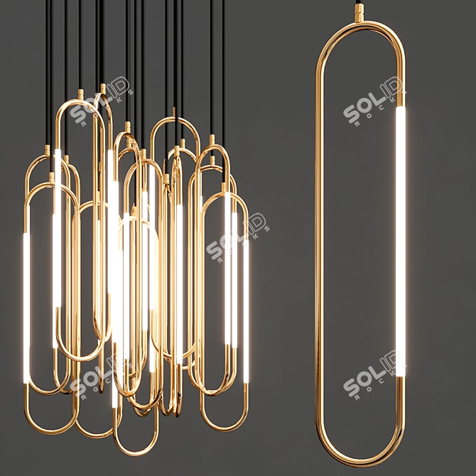 Sleek Rod Lighting Collection 3D model image 2