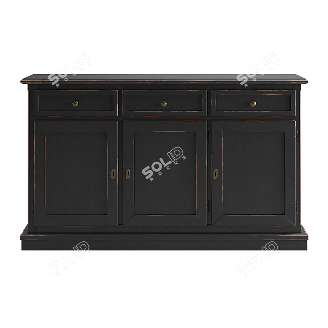  Crate & Barrel Pranzo II Sideboard 3D model image 2