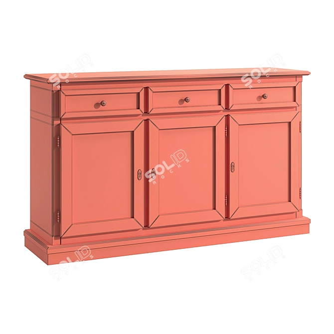  Crate & Barrel Pranzo II Sideboard 3D model image 4