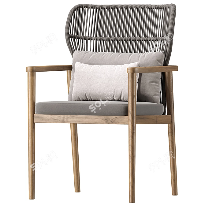 Outdoor Teo Chair Set 3D model image 1