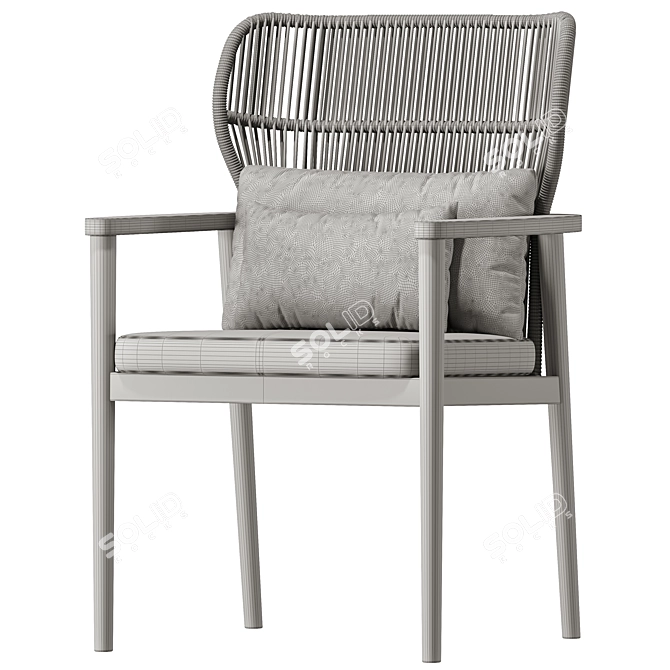 Outdoor Teo Chair Set 3D model image 3