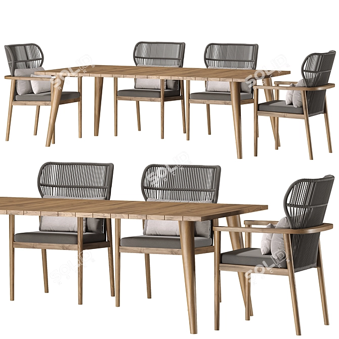 Sette Garden Teo Outdoor Set 3D model image 1