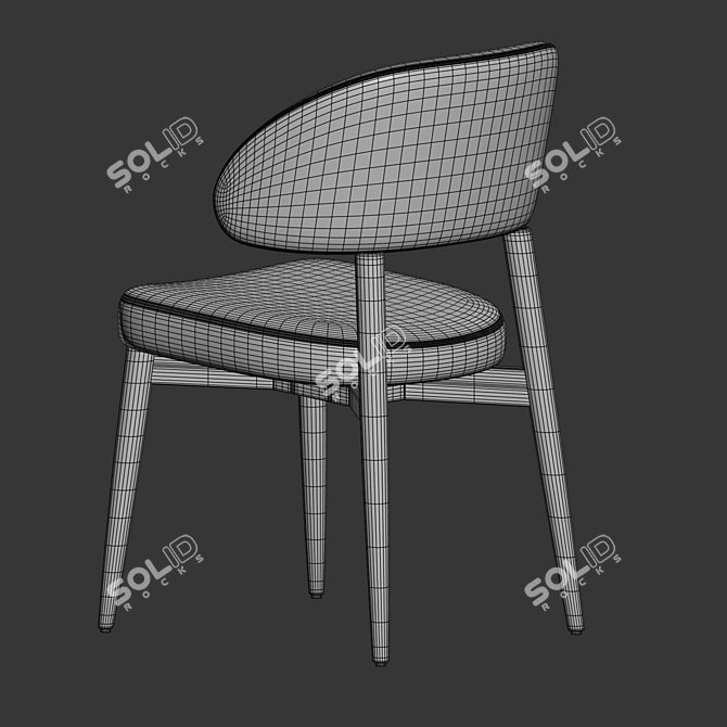 Sleek Hyde Dining Chair, Westelm 3D model image 4