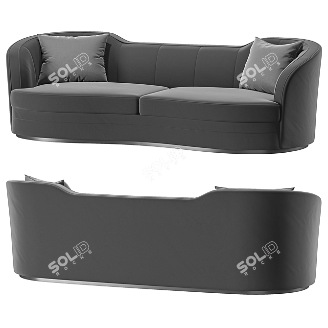 Eclipse Luxury Sofa Stylish Design 3D model image 1