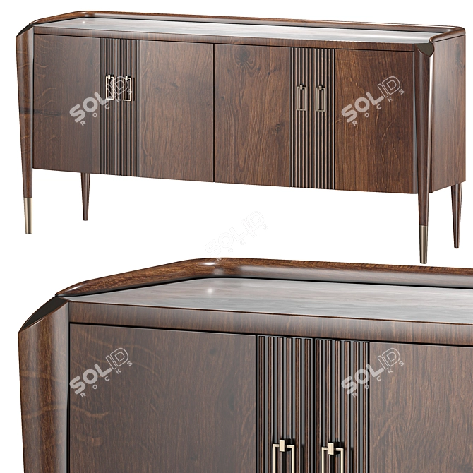 Elegant Caracole Oxford Buffet 3D model image 1