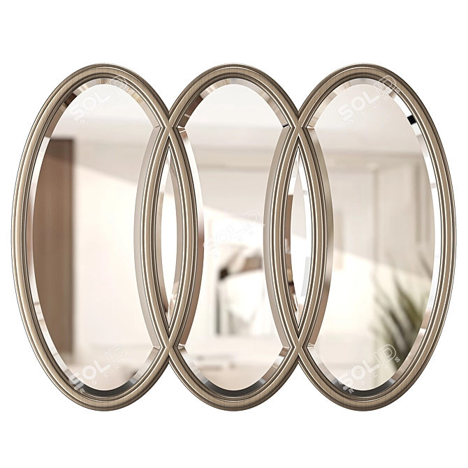 Luxury Oxford Wall Mirror 3D model image 1