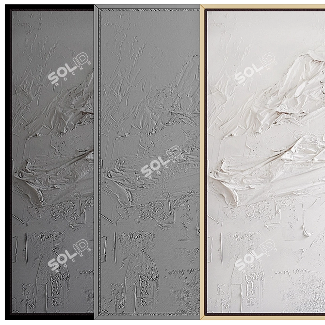 Elegant 3D Wall Art Decor 3D model image 3