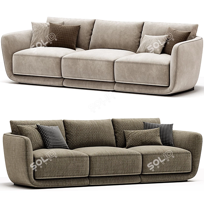 Modern Sofa Dario 3D Model 3D model image 1