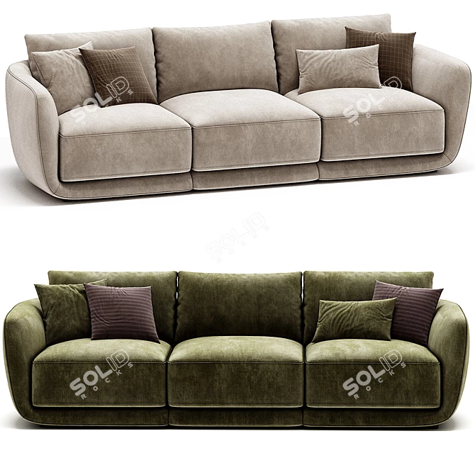 Modern Sofa Dario 3D Model 3D model image 2