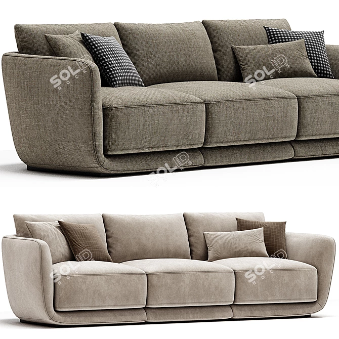 Modern Sofa Dario 3D Model 3D model image 4