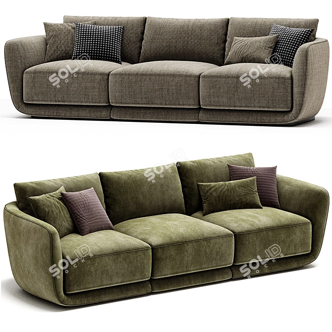 Modern Sofa Dario 3D Model 3D model image 5