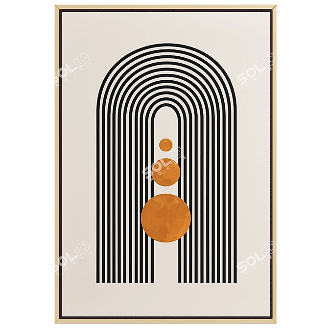 Modern 3D Wall Art Model 3D model image 2