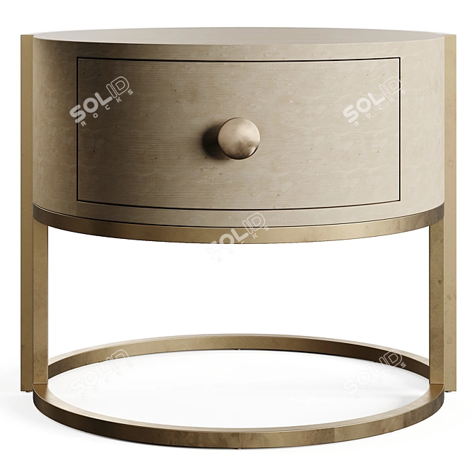 Luxury Cabochon Bedside Table 3D model image 2