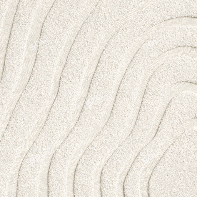 Hand-Tufted Wool Niria Rug 3D model image 5