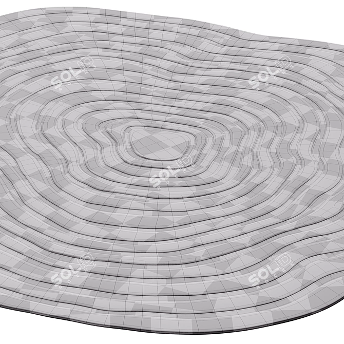 Hand-Tufted Wool Niria Rug 3D model image 7