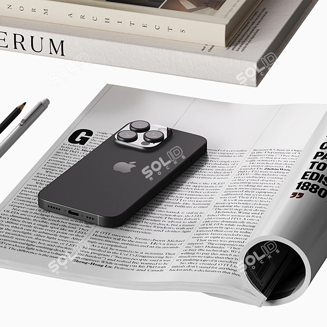 Modern Black Decorative Set Candle Holder 3D model image 4