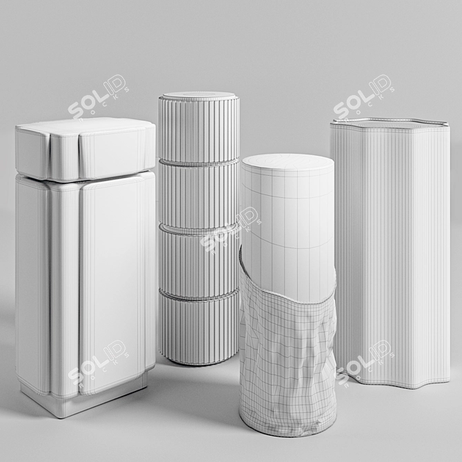 Multimaterial Pedestal Set, Corona 9 3D model image 5