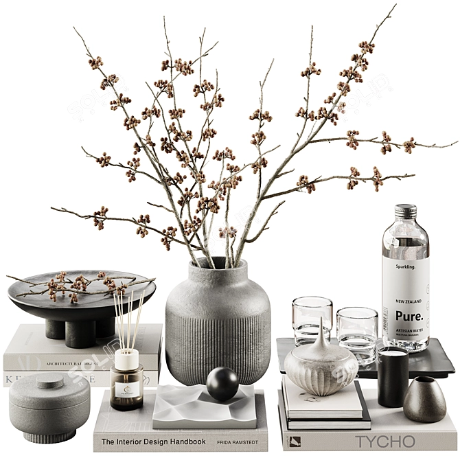 Elegant Decorative Set with 2018 Versions 3D model image 1