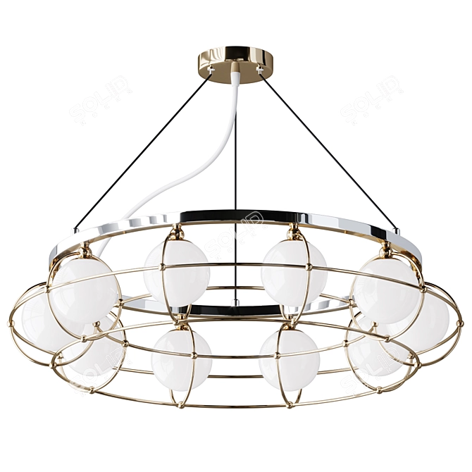 Elegant Maytoni Plated Chandelier 3D model image 1