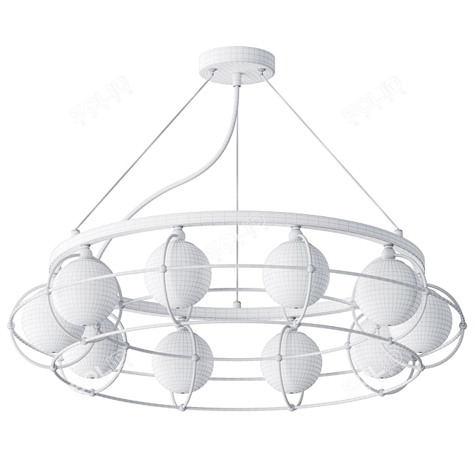 Elegant Maytoni Plated Chandelier 3D model image 3