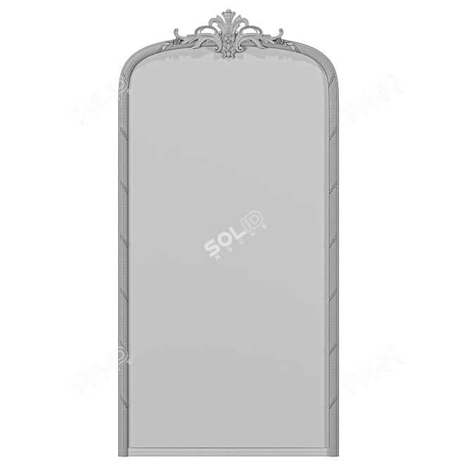 Victorian Full-Length Standing Mirror 3D model image 2