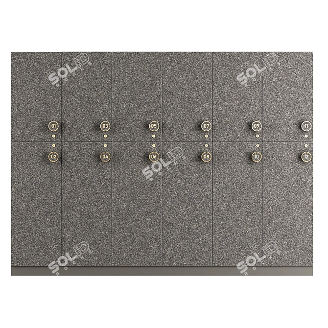 Corona 9 Lockers with Vellum Finish 3D model image 4