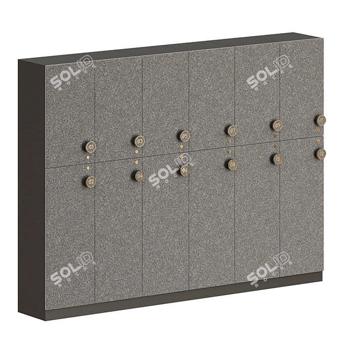 Corona 9 Lockers with Vellum Finish 3D model image 6