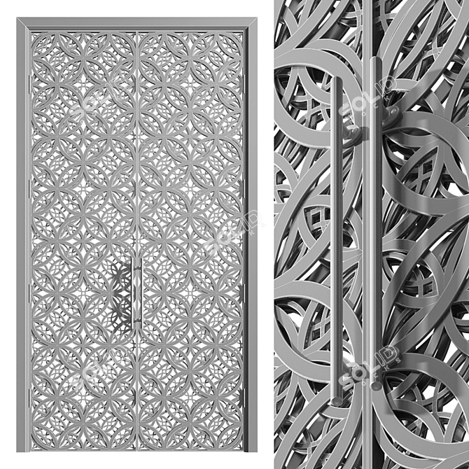 Arabic Modern Door 563 3D model image 3