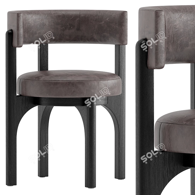 Luxurious Heron Dining Chair Set 3D model image 1