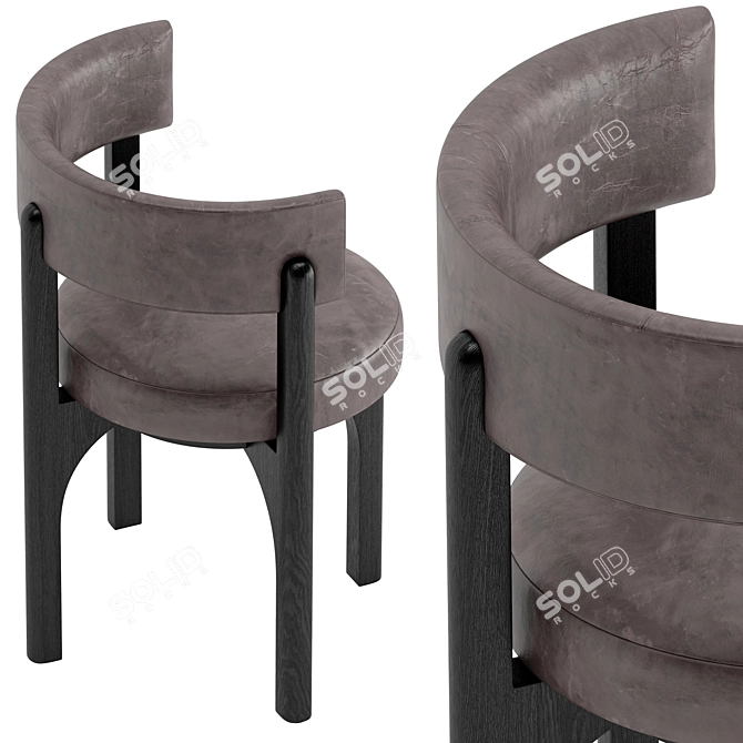 Luxurious Heron Dining Chair Set 3D model image 3