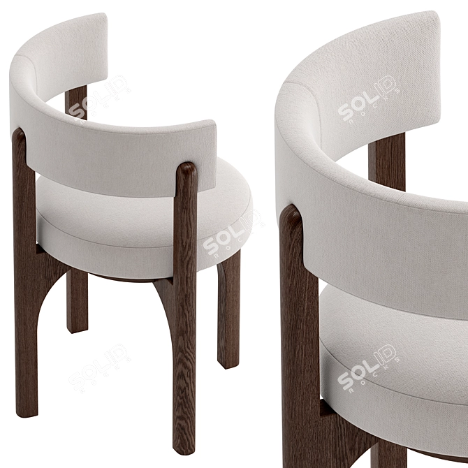 Luxurious Heron Dining Chair Set 3D model image 4