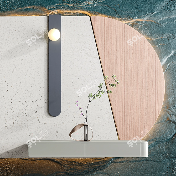 Storm Bed Headboard Set 3D model image 3