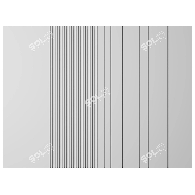 Flexible Modular Wall Panel 3D model image 4