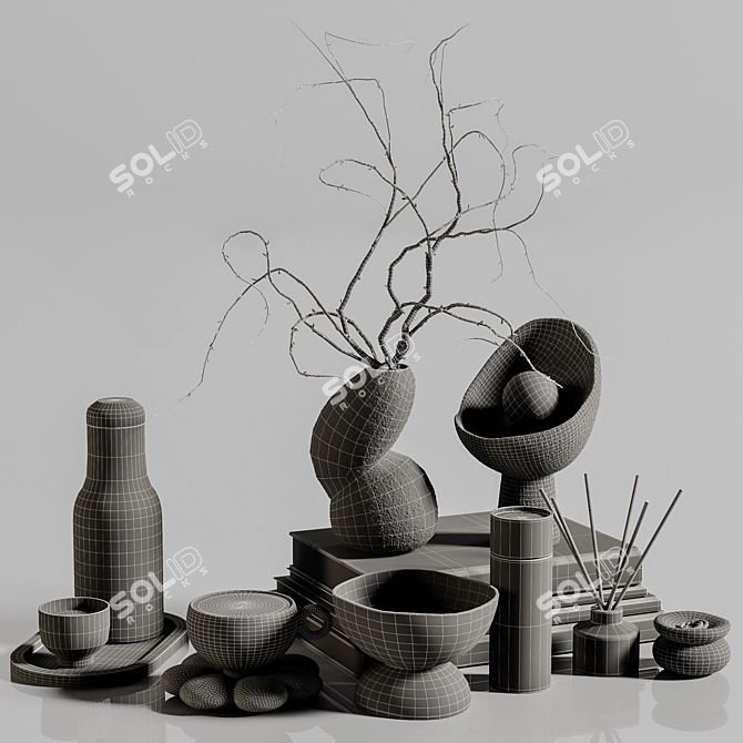 Elegance Essentials Decor Set 3D model image 8