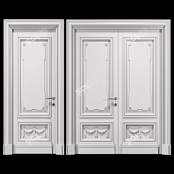 Modern Stylish Stavros Door Grd006 3D model image 1