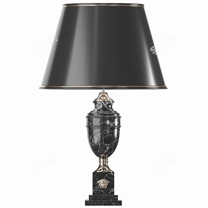 Luxury Versace Marble Table Lamp 3D model image 1