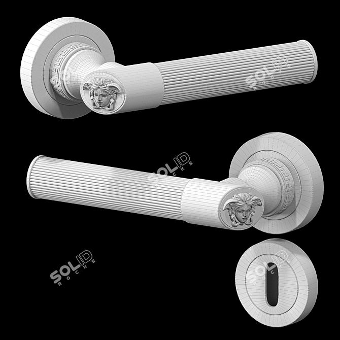 Luxury Versace Medusa Door Handle 3D model image 2